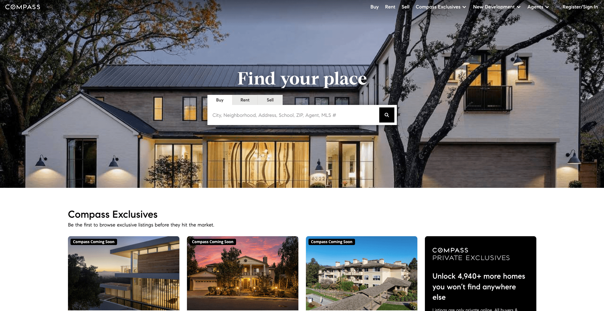 An ecommerce storefront for buying, renting & selling homes