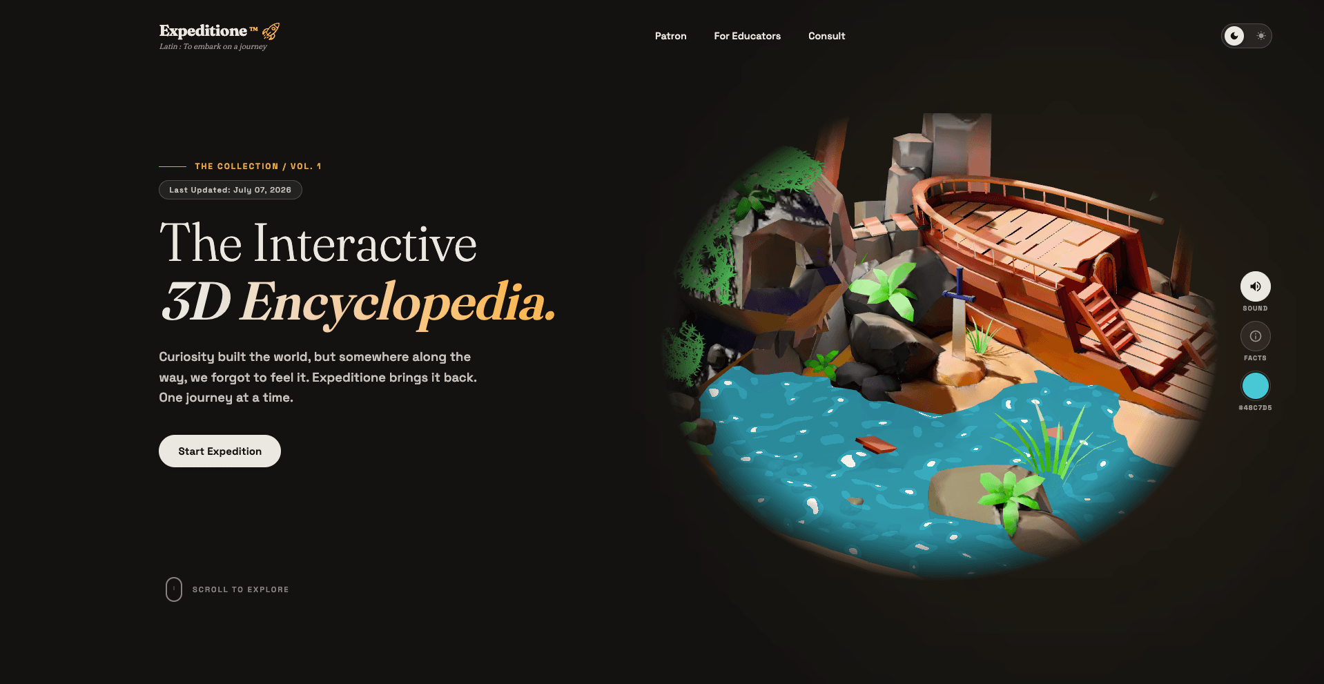 A ~1MB interactive 3D encyclopedia for curious minds