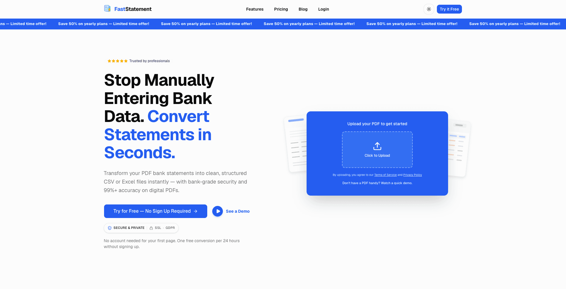 Replaced manual bank-statement entry with 99%+ accurate OCR