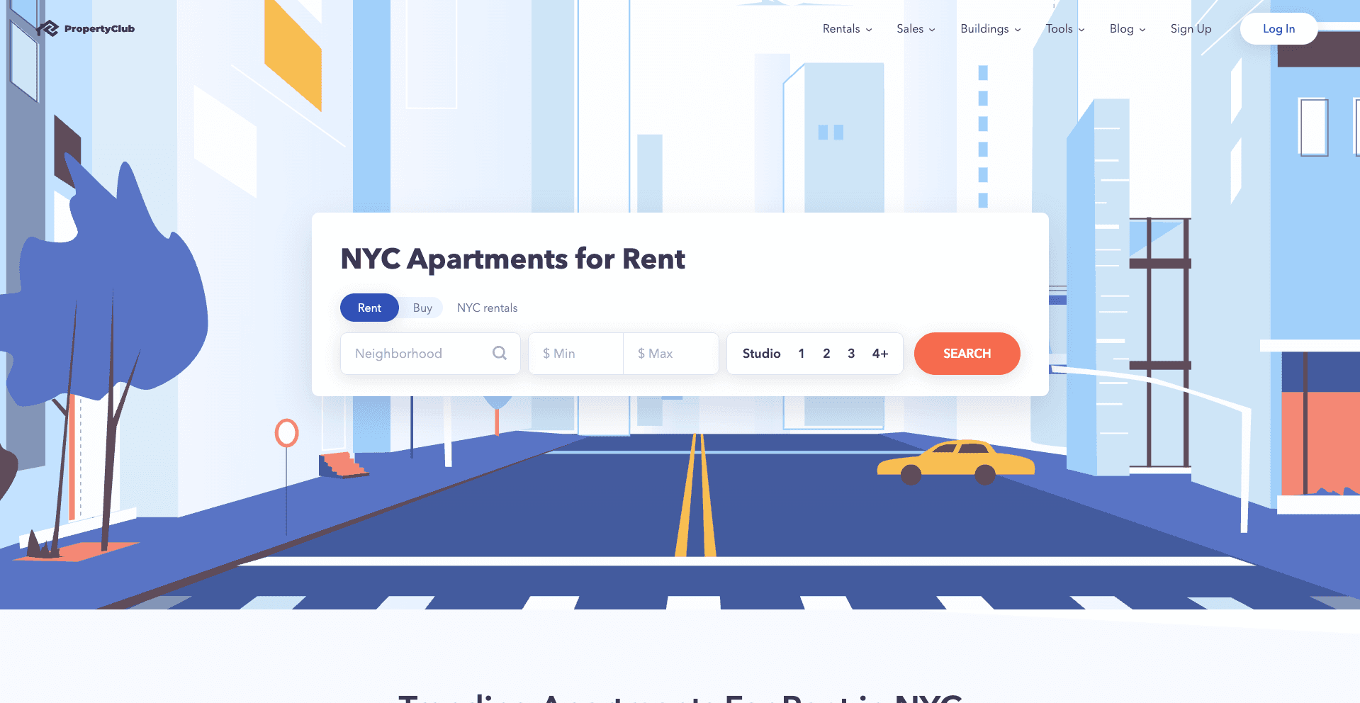 PropertyClub: NYC apartment search platform